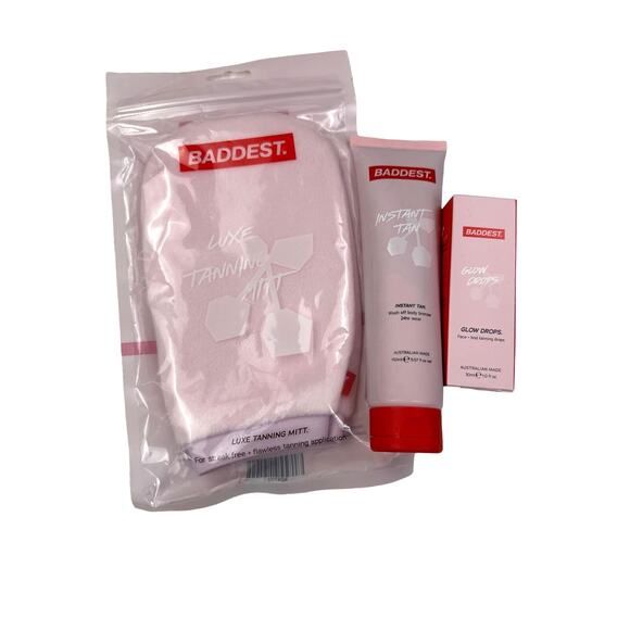 BADDEST - Luxe Tanning Mitt , Instant Tan & Glow Drops